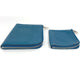 HERMES Remix Duo L-shaped Zipper with Coin Case Wallet Coin Purse Bifold Wallet Leather Unisex Blue
