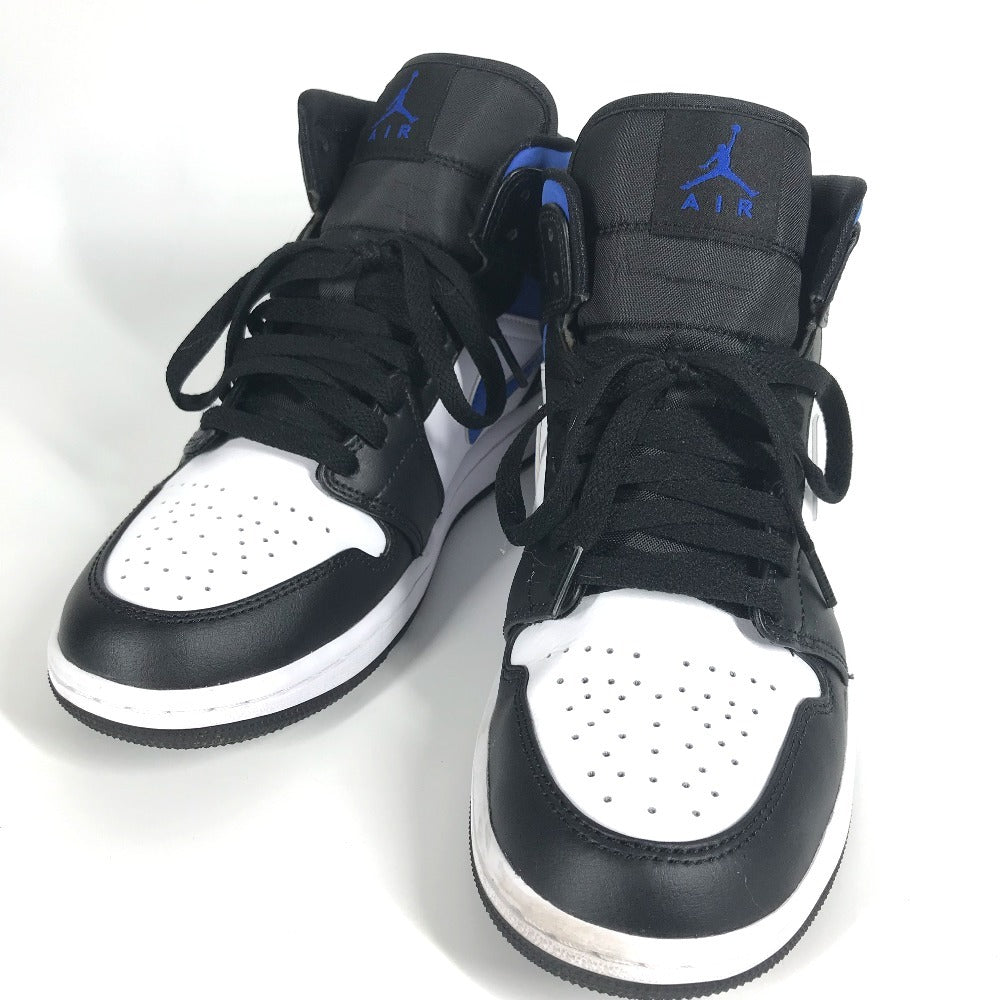 NIKE 554724-140 Air Jordan 1 Mid Royal Air Jordan 1 Mid Royal Shoes shoes sneakers Leather / Synthetic leather blue/Black x White Used
