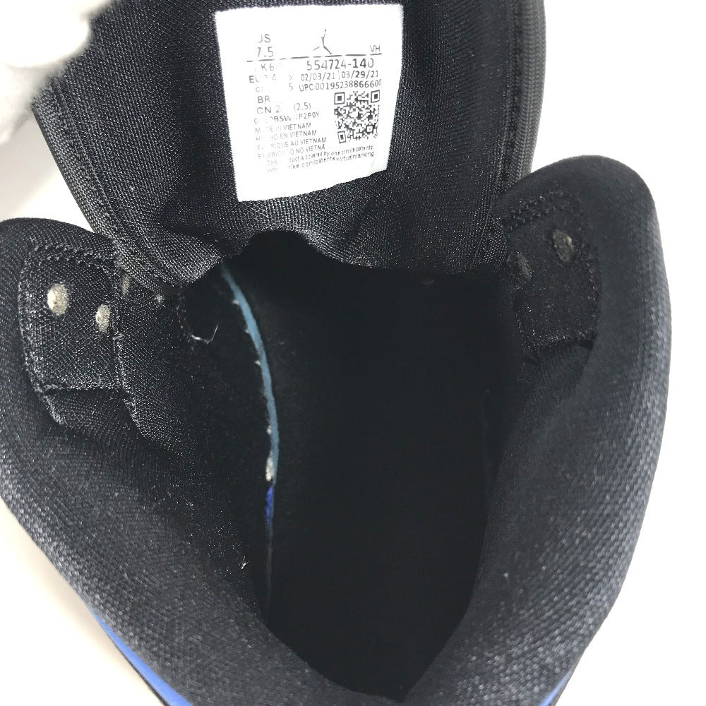 NIKE 554724-140 Air Jordan 1 Mid Royal Air Jordan 1 Mid Royal Shoes shoes sneakers Leather / Synthetic leather blue/Black x White Used