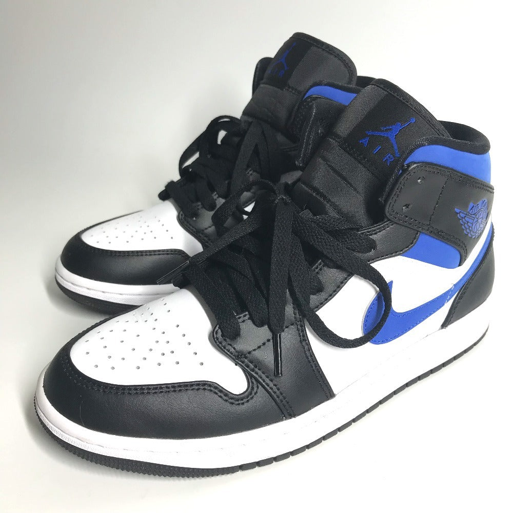 NIKE 554724-140 Air Jordan 1 Mid Royal Air Jordan 1 Mid Royal Shoes shoes sneakers Leather / Synthetic leather blue/Black x White Used