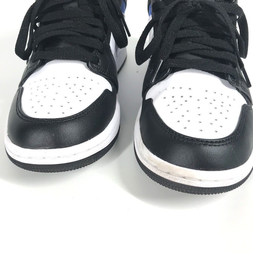 NIKE 554724-140 Air Jordan 1 Mid Royal Air Jordan 1 Mid Royal Shoes shoes sneakers Leather / Synthetic leather blue/Black x White Used