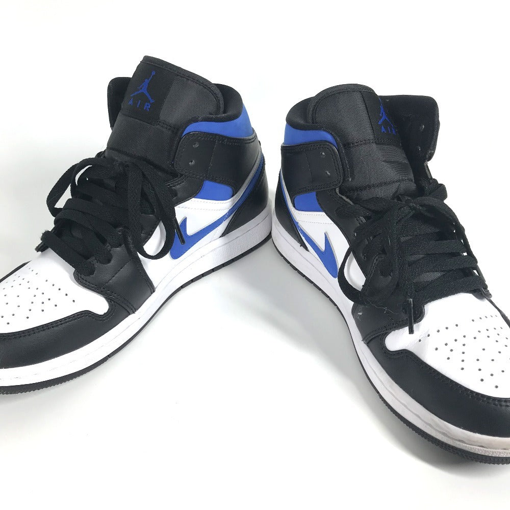 NIKE 554724-140 Air Jordan 1 Mid Royal Air Jordan 1 Mid Royal Shoes shoes sneakers Leather / Synthetic leather blue/Black x White Used