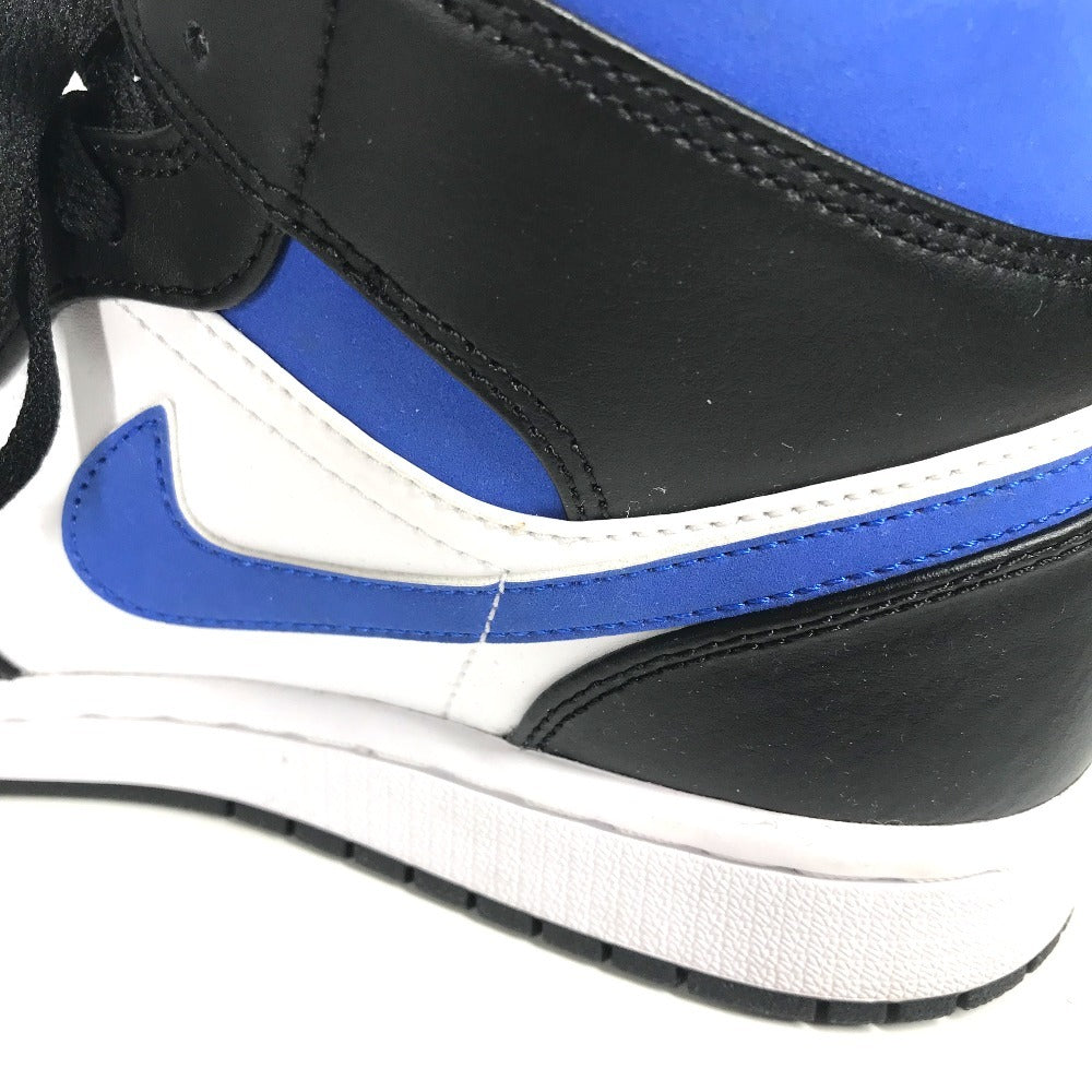 NIKE 554724-140 Air Jordan 1 Mid Royal Air Jordan 1 Mid Royal Shoes shoes sneakers Leather / Synthetic leather blue/Black x White Used