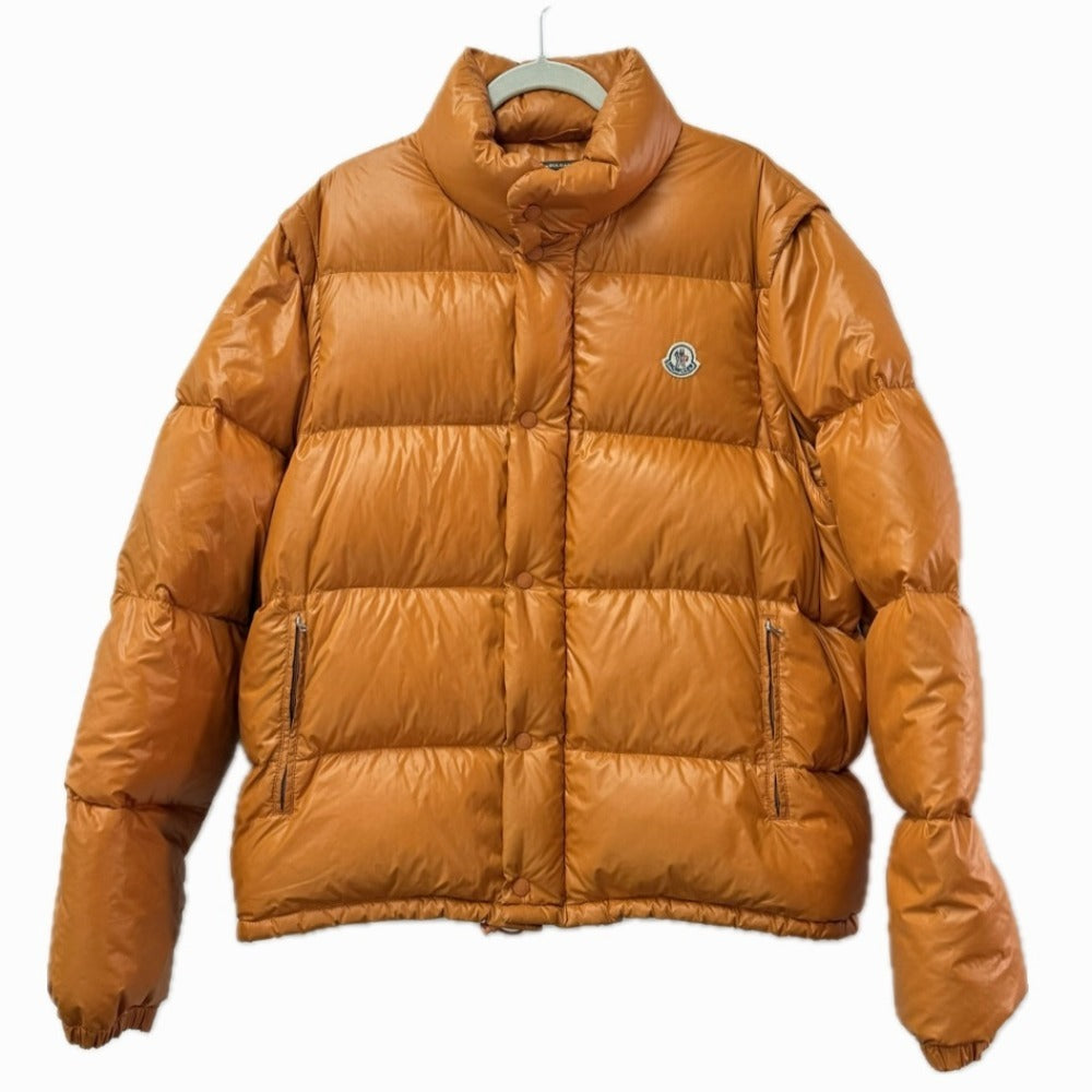 MONCLER 2WAY Down Vest Vest Logo Apparel Long Sleeve Down Outerwear Down Jacket Nylon Unisex Orange