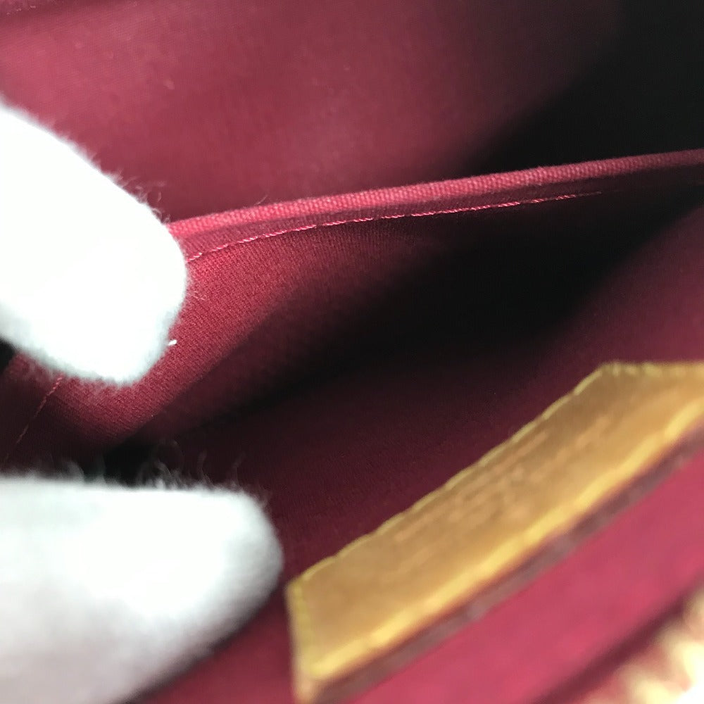 Louis vuitton m91593 vernis rayeur jalur alma bb 2way crossbody beg bahu beg tangan paten kulit wanita pomme d'Amour merah