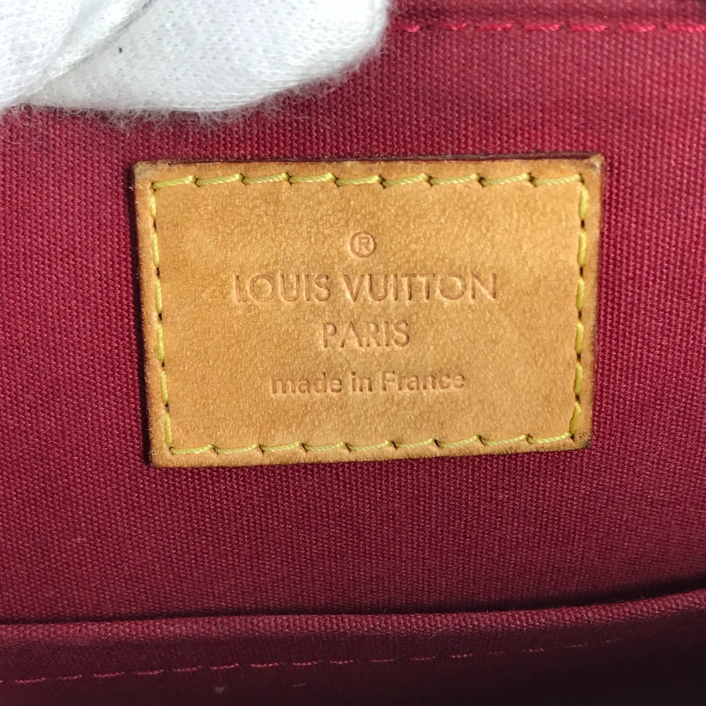 Louis vuitton m91593 vernis rayeur jalur alma bb 2way crossbody beg bahu beg tangan paten kulit wanita pomme d'Amour merah