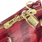 Louis vuitton m91593 vernis rayeur jalur alma bb 2way crossbody beg bahu beg tangan paten kulit wanita pomme d'Amour merah