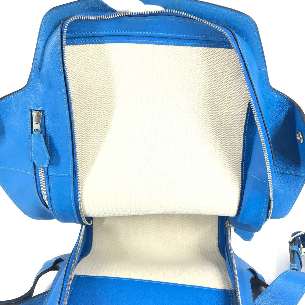 HERMES City Back 27 City Back 27 Bag Backpack Rucksack Evercolor Unisex Blue Zanzibar Blue