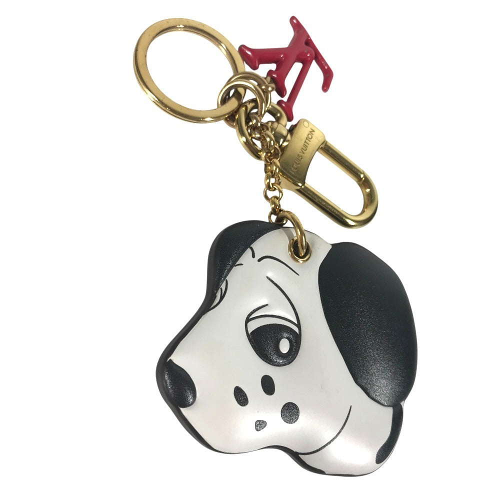 LOUIS VUITTON M01967 犬 ダルメシアン キーホルダー・アニモグラム ドッグ バッグチャーム キーホルダー レザー ユニセックス ホワイト