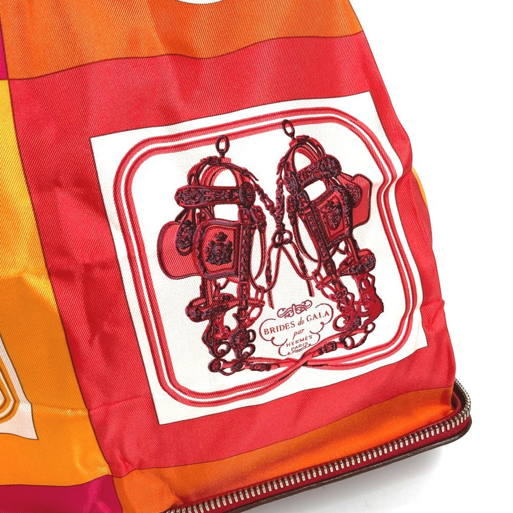 HERMES Silky Pop Foldable Eco Bag, Tote Bag, Handbag, Shoulder Bag, Leather, Women's, Red