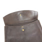 HERMES Vintage Logo Bag Pouch Flap Second Bag Clutch Bag Leather Unisex Brown