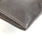 HERMES Vintage Logo Bag Pouch Flap Second Bag Clutch Bag Leather Unisex Brown