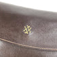 HERMES Vintage Logo Bag Pouch Flap Second Bag Clutch Bag Leather Unisex Brown
