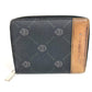 Berluti Logo Billfold Expedition Compact Zip Wallet Wallet Round Zipper Bifold Wallet PVC/Leather Unisex Black