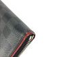 LOUIS VUITTON N63304 Damier Graphite Zippy Wallet Vertical Long Wallet Round Zipper Long Wallet Damier Graphite Canvas Unisex Black