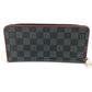 LOUIS VUITTON N63304 Damier Graphite Zippy Wallet Vertical Long Wallet Round Zipper Long Wallet Damier Graphite Canvas Unisex Black