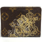 LOUIS VUITTON M95391 Monogram Dantel Embroidery Ludlow Compact Wallet Bifold Wallet Monogram Canvas Unisex Brown