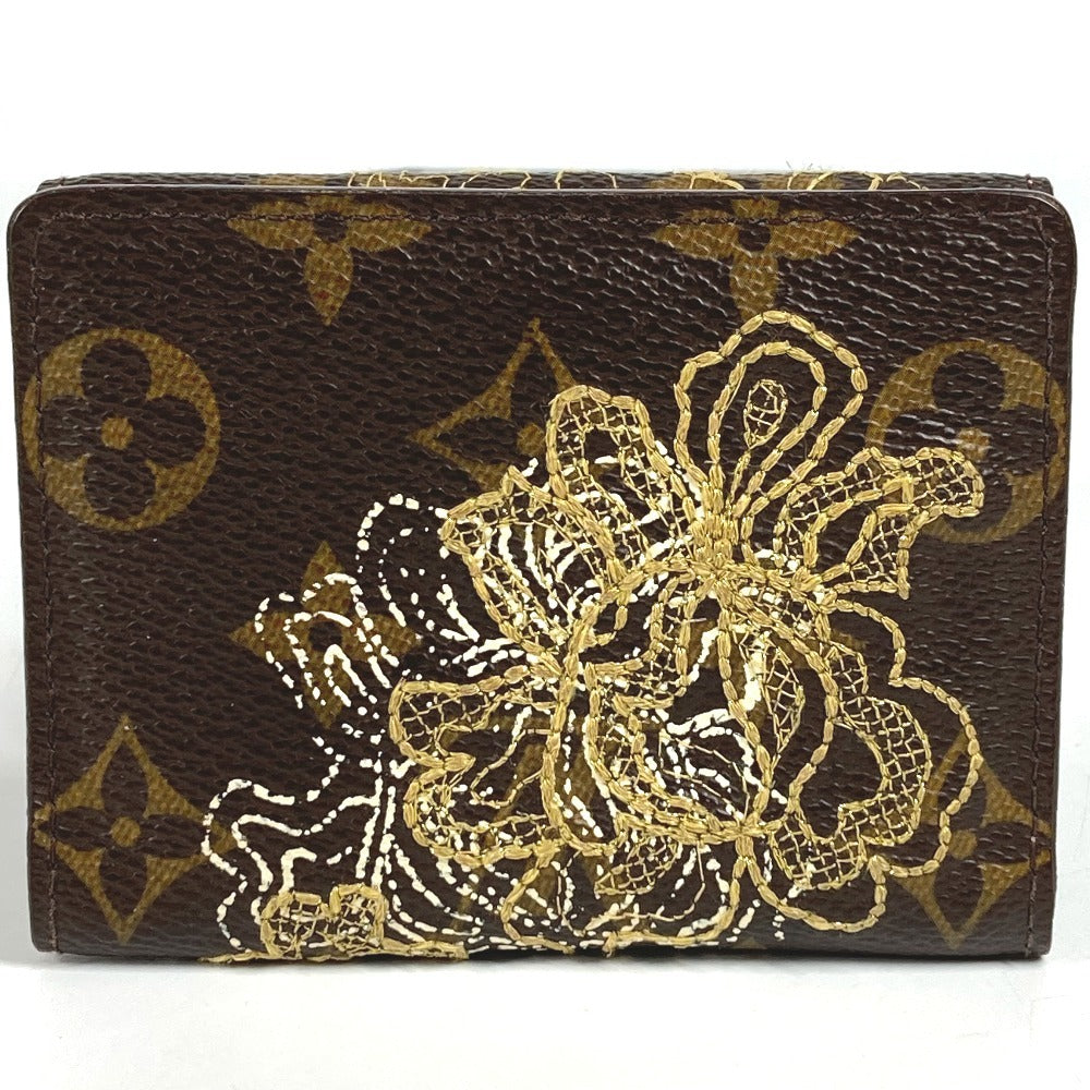 LOUIS VUITTON M95391 Monogram Dantel Embroidery Ludlow Compact Wallet Bifold Wallet Monogram Canvas Unisex Brown