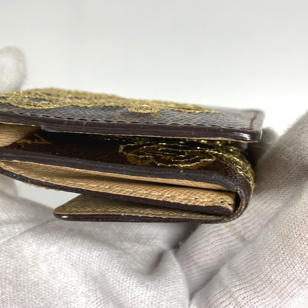 LOUIS VUITTON M95391 Monogram Dantel Embroidery Ludlow Compact Wallet Bifold Wallet Monogram Canvas Unisex Brown