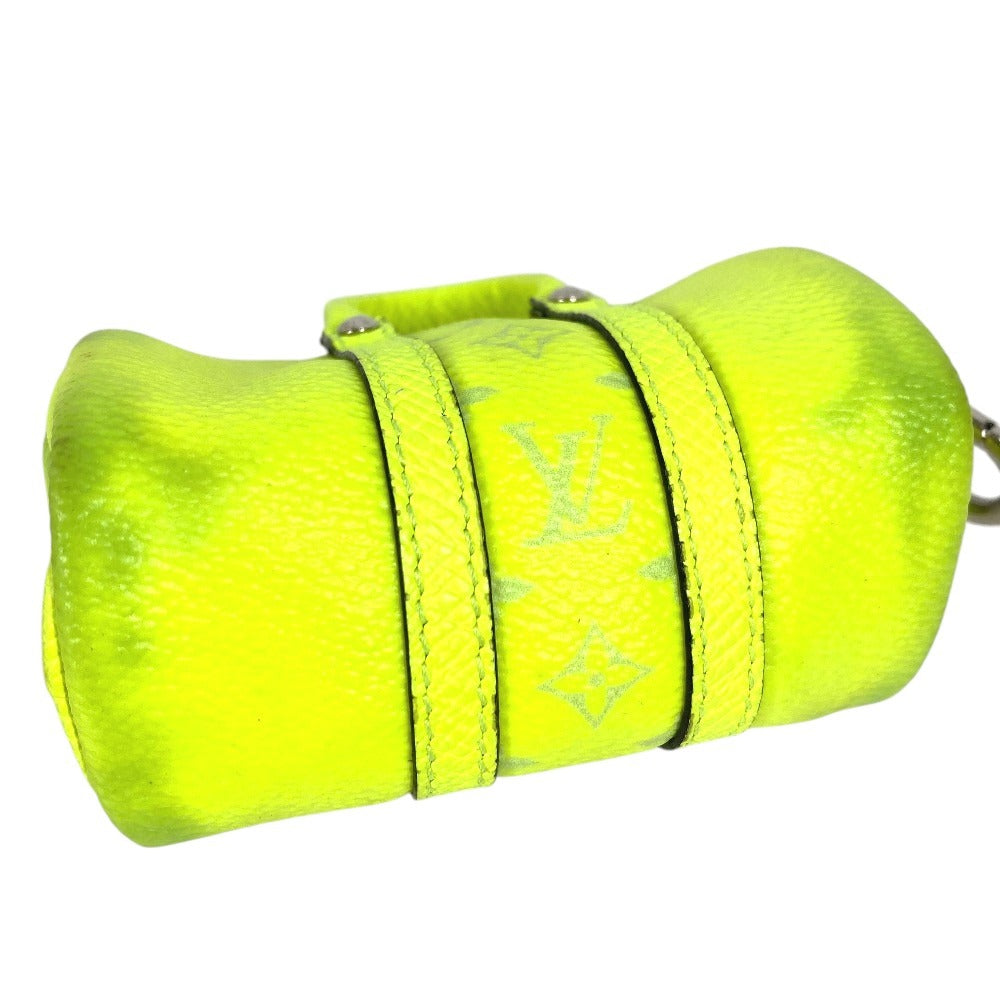 LOUIS VUITTON M01048 Taigarama Portocle Mini Keepall Bag Charm Bag Type Boston Keychain Taiga Leather Unisex Yellow