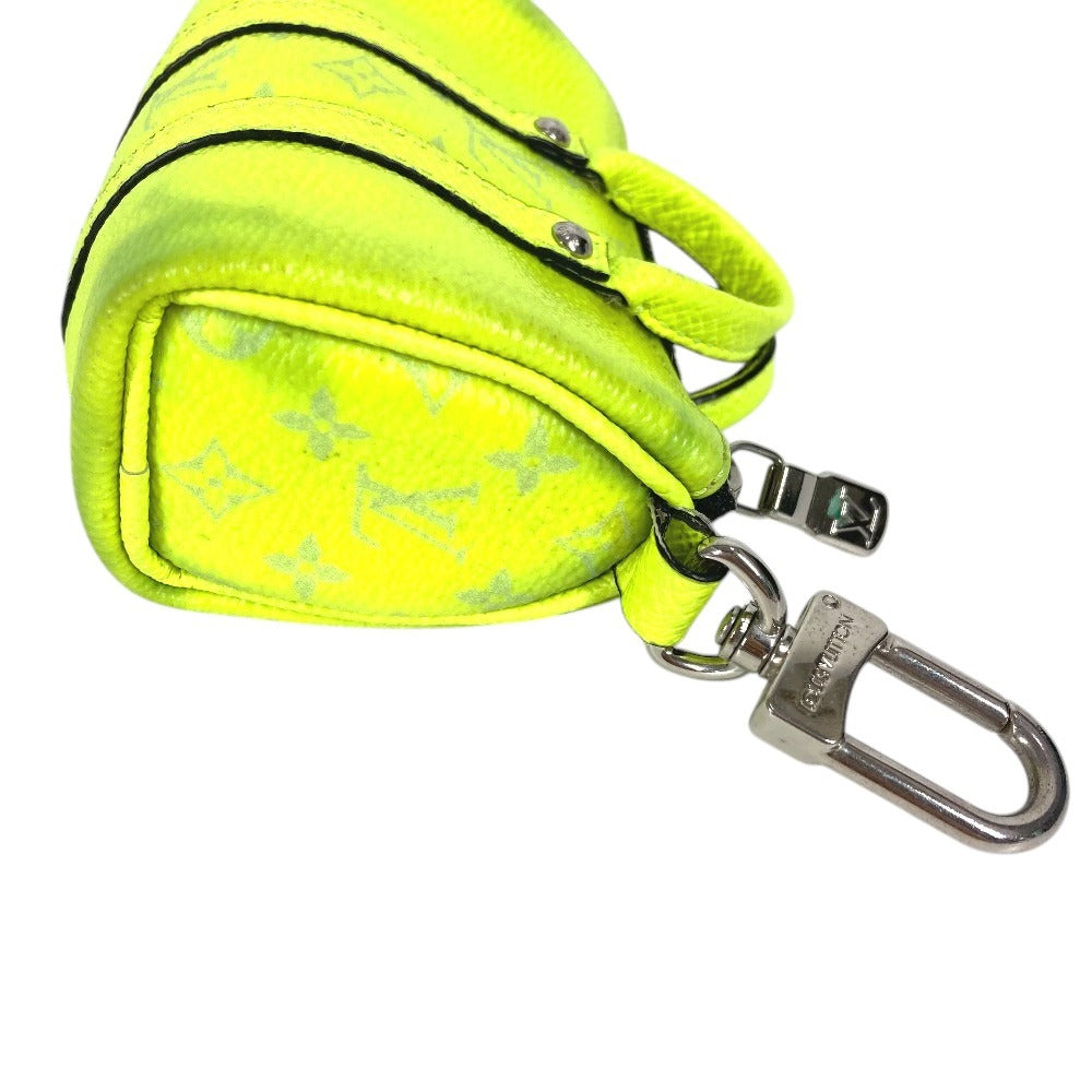 LOUIS VUITTON M01048 Taigarama Portocle Mini Keepall Bag Charm Bag Type Boston Keychain Taiga Leather Unisex Yellow