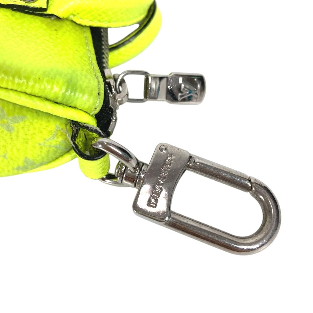 LOUIS VUITTON M01048 Taigarama Portocle Mini Keepall Bag Charm Bag Type Boston Keychain Taiga Leather Unisex Yellow