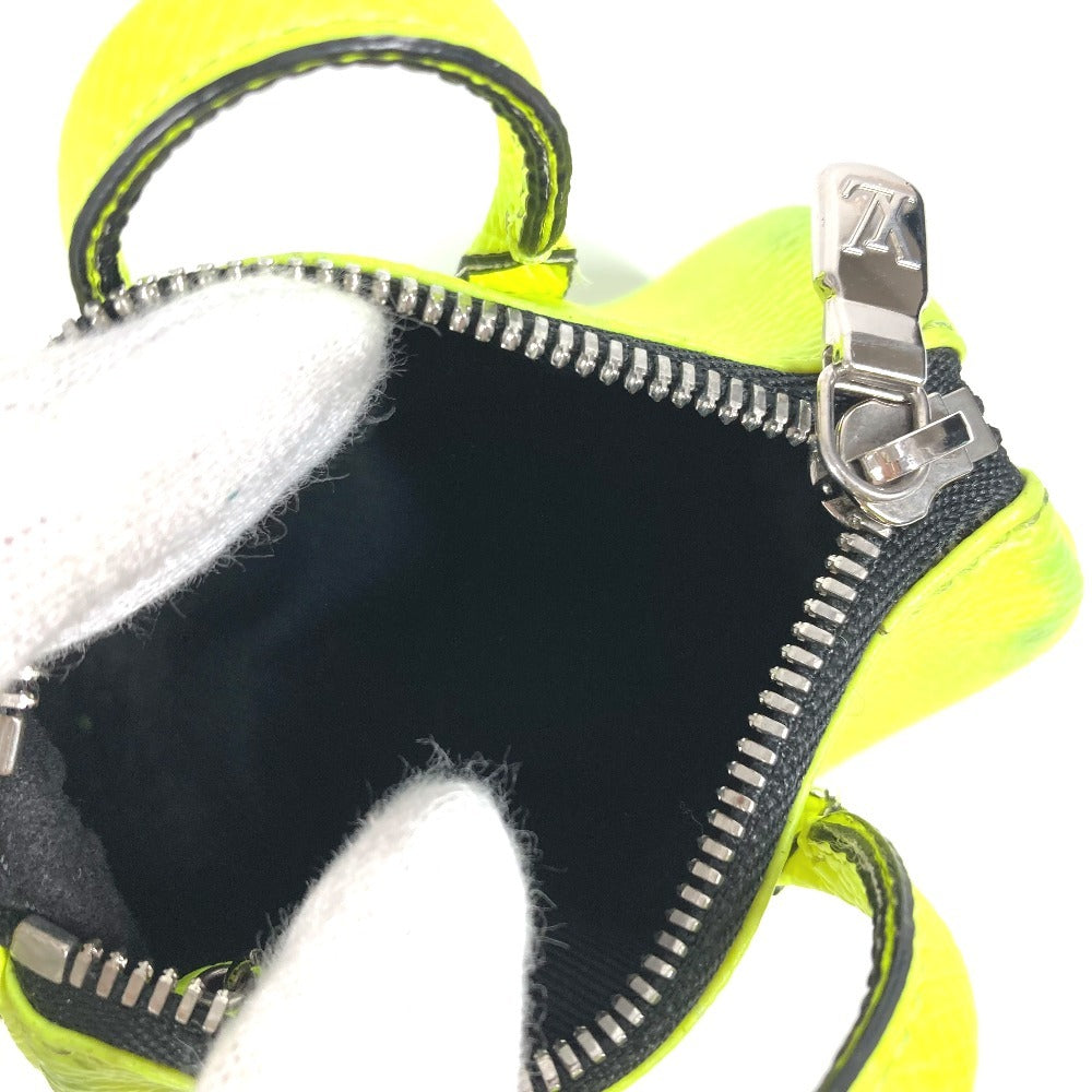 LOUIS VUITTON M01048 Taigarama Portocle Mini Keepall Bag Charm Bag Type Boston Keychain Taiga Leather Unisex Yellow