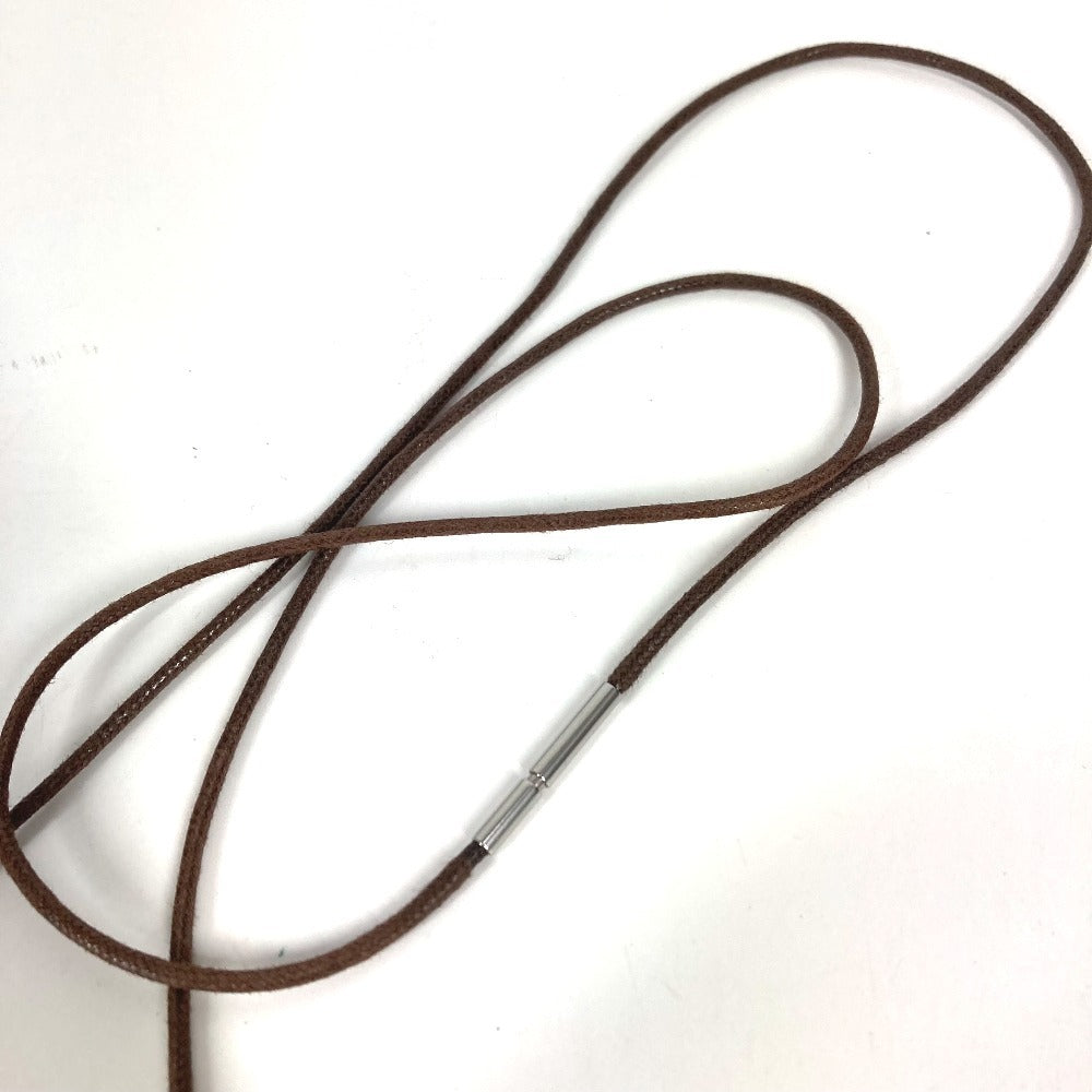 HERMES Photo Case Photo Pendant Accessory Necklace Leather Women's Pink