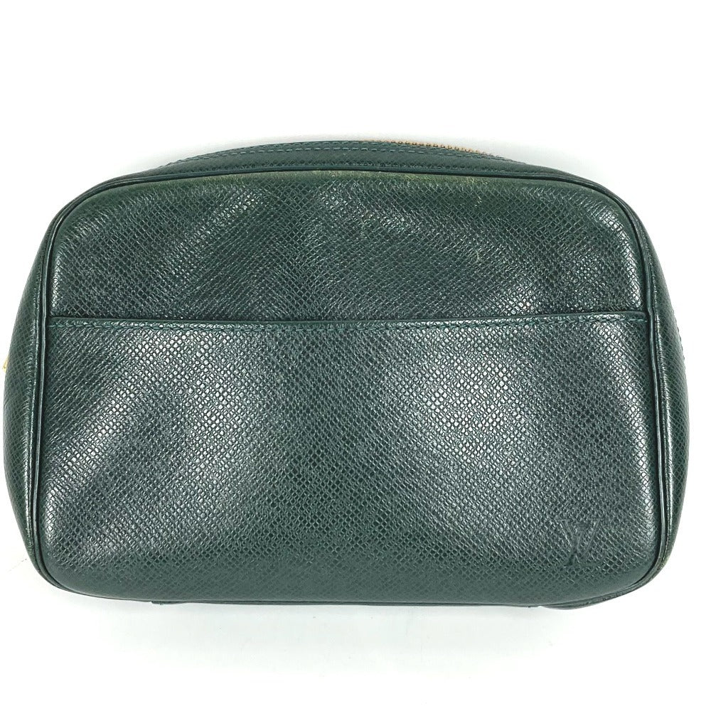LOUIS VUITTON M30304 Taiga Estuche para accesorios Estuche para maquillaje Estuche para cosméticos Bolso de mano Estuche Taiga Cuero Unisex Epicea Verde