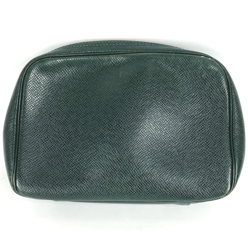 LOUIS VUITTON M30304 Taiga Estuche para accesorios Estuche para maquillaje Estuche para cosméticos Bolso de mano Estuche Taiga Cuero Unisex Epicea Verde