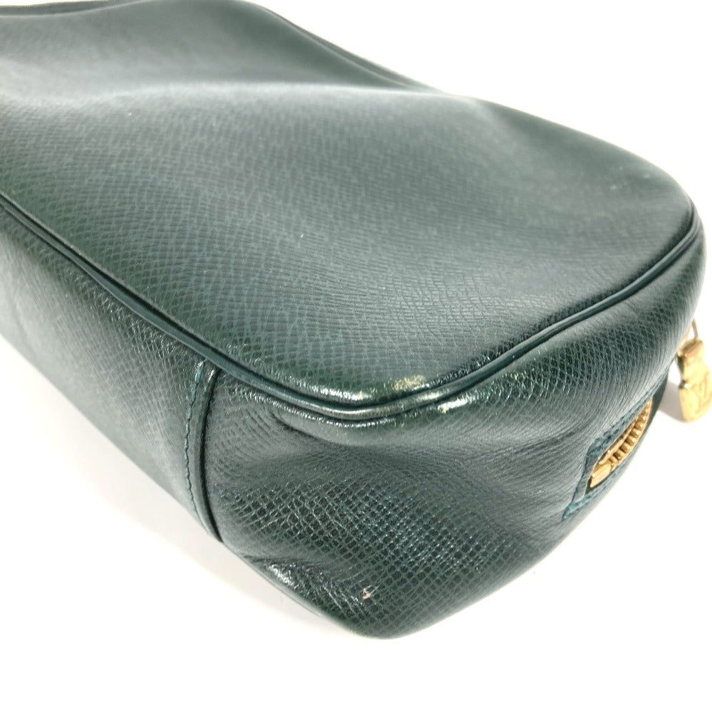 LOUIS VUITTON M30304 Taiga Estuche para accesorios Estuche para maquillaje Estuche para cosméticos Bolso de mano Estuche Taiga Cuero Unisex Epicea Verde