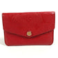 LOUIS VUITTON M60634 Monogram Emprene Pochette Cle Wallet Coin Purse Flap with Key Ring Coin Case Monogram Emprene Leather Women's Sleeves Red