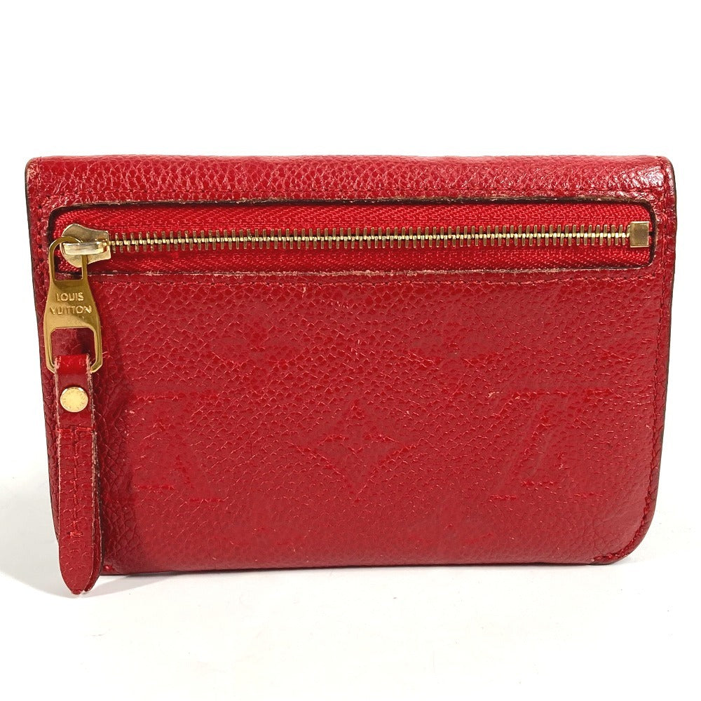 LOUIS VUITTON M60634 Monogram Emprene Pochette Cle Wallet Coin Purse Flap with Key Ring Coin Case Monogram Emprene Leather Women's Sleeves Red