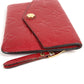 LOUIS VUITTON M60634 Monogram Emprene Pochette Cle Wallet Coin Purse Flap with Key Ring Coin Case Monogram Emprene Leather Women's Sleeves Red