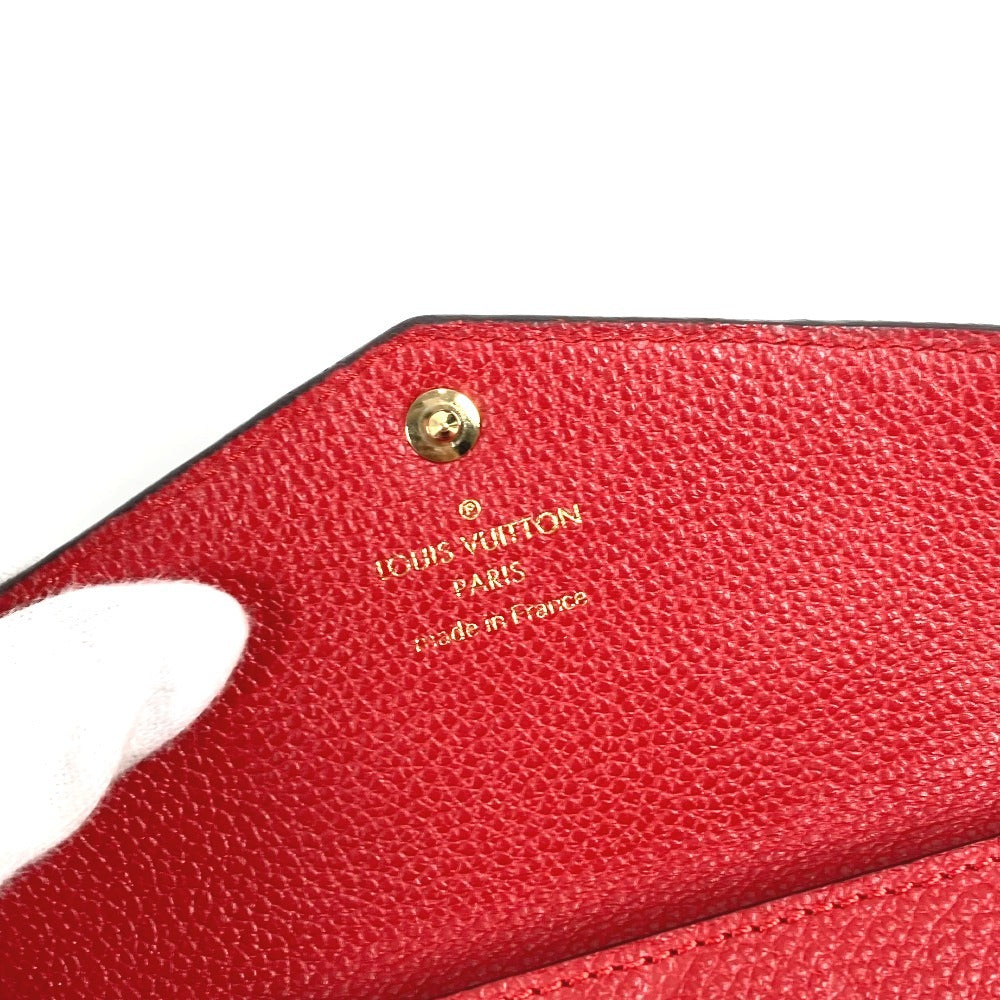 LOUIS VUITTON M60634 Monogram Emprene Pochette Cle Wallet Coin Purse Flap with Key Ring Coin Case Monogram Emprene Leather Women's Sleeves Red