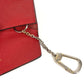 LOUIS VUITTON M60634 Monogram Emprene Pochette Cle Wallet Coin Purse Flap with Key Ring Coin Case Monogram Emprene Leather Women's Sleeves Red