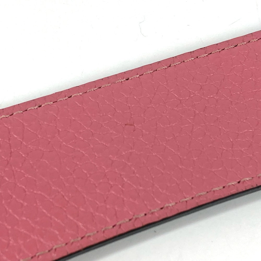 LOUIS VUITTON モノグラムフラワー スタッズ ロゴ ショルダーストラップ レザー レディース ブラック