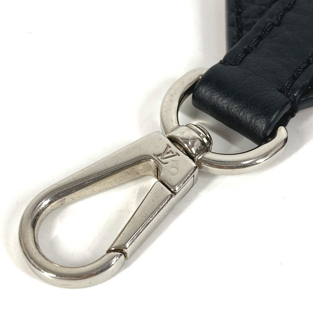 LOUIS VUITTON モノグラムフラワー スタッズ ロゴ ショルダーストラップ レザー レディース ブラック