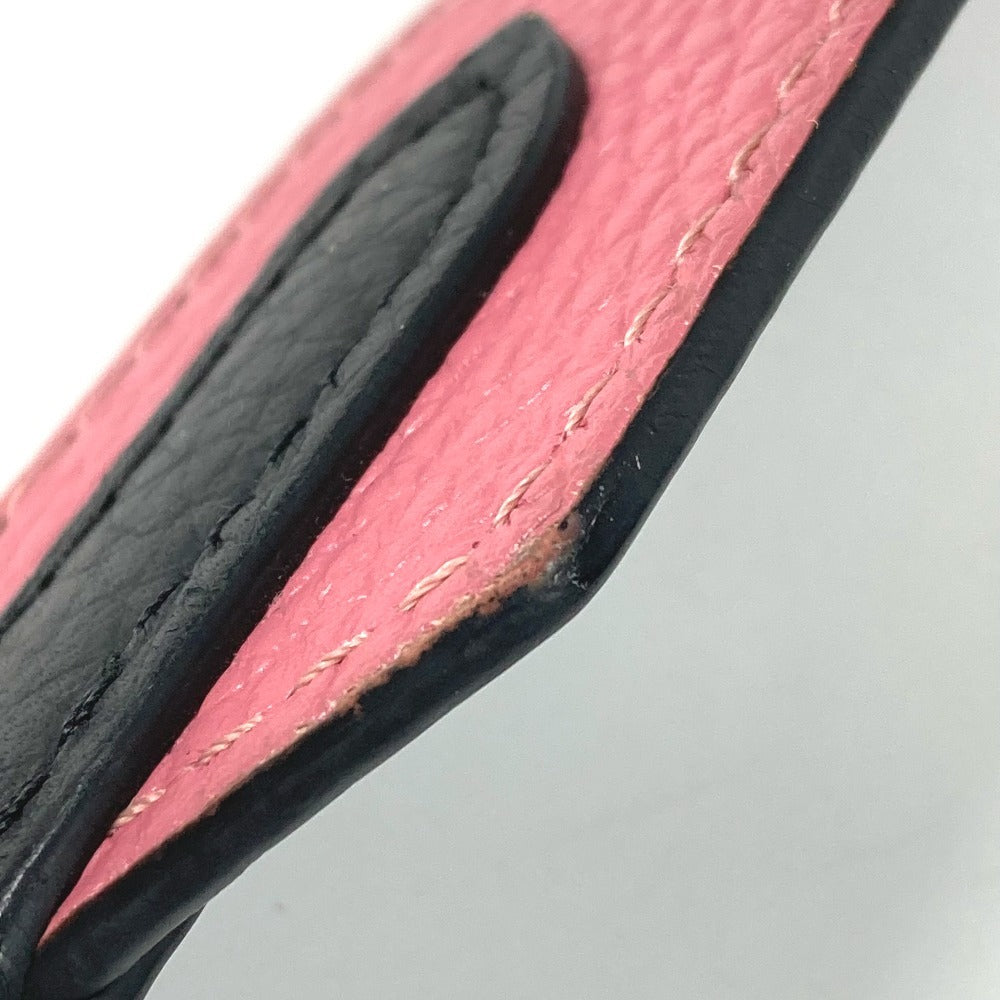 LOUIS VUITTON モノグラムフラワー スタッズ ロゴ ショルダーストラップ レザー レディース ブラック