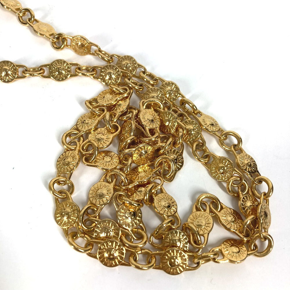 Versace Vintage Sunburst Logo Telefon Beg Bag Flap Chain Bag Crossbody Pochette Bahu Beg Enamel Wanita Hitam