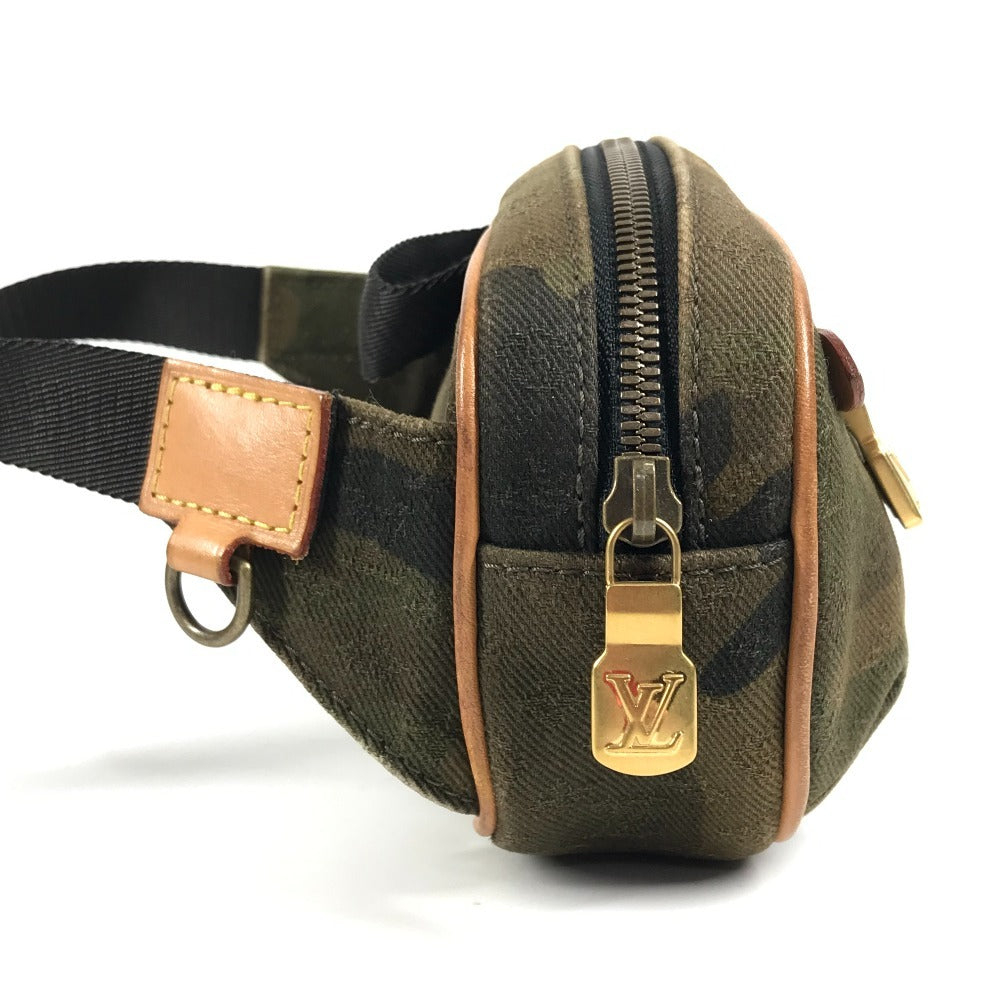 LOUIS VUITTON M44202 モノグラム カモフラージュ シュプリーム バムバックPM 17aw Supreme カバン クロス ベルトバッグ ボディバッグ レザー/キャンバス ユニセックス カーキ
