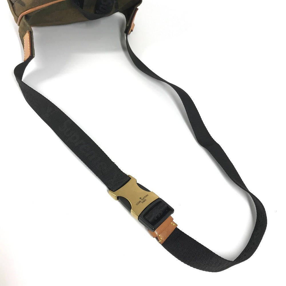 LOUIS VUITTON M44202 モノグラム カモフラージュ シュプリーム バムバックPM 17aw Supreme カバン クロス ベルトバッグ ボディバッグ レザー/キャンバス ユニセックス カーキ