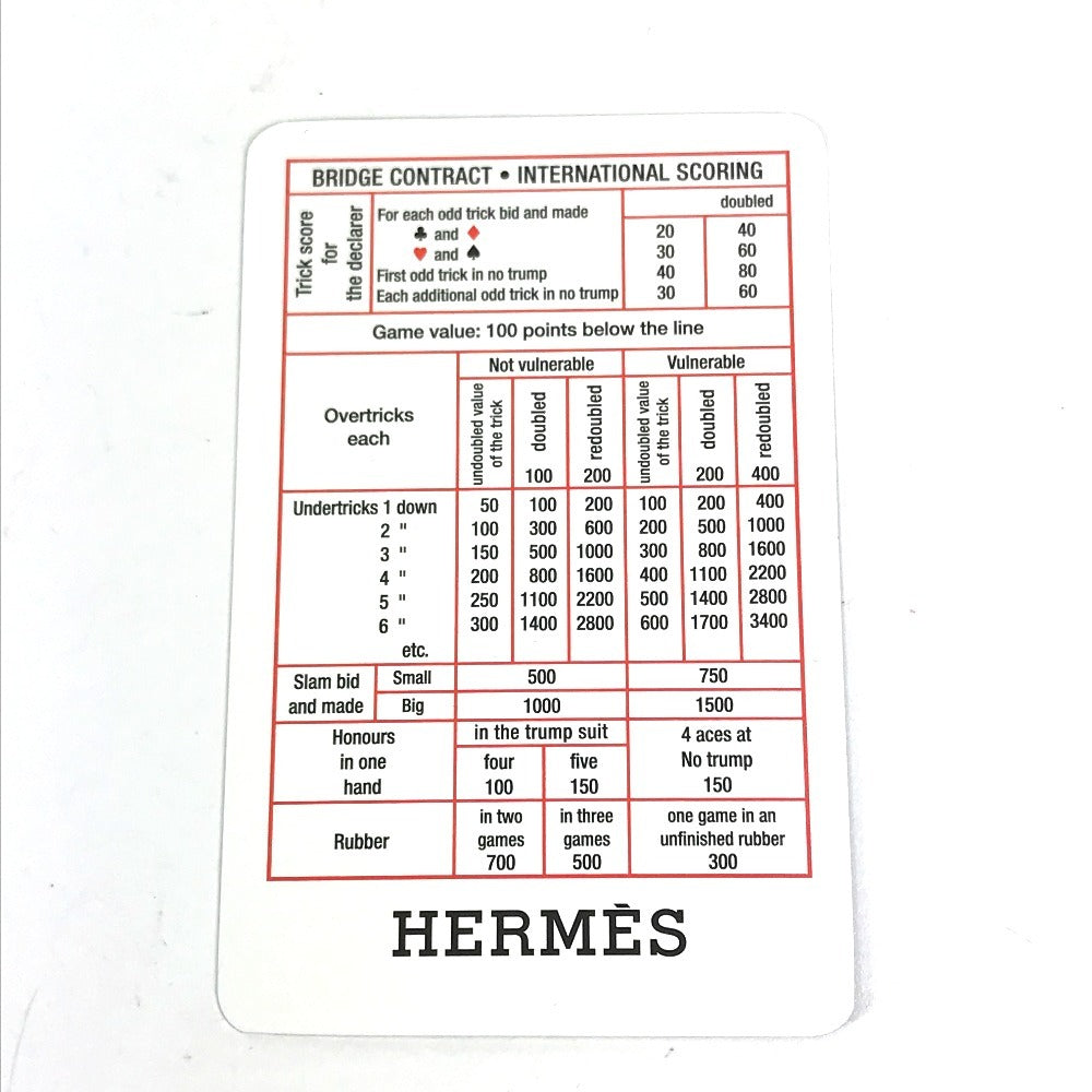 HERMES H401148M Interior Box Card Game Facet Poker H Tissage Card Game Poker Miscellaneous goods lacquer / Wood Blue Grand Phone blue Used