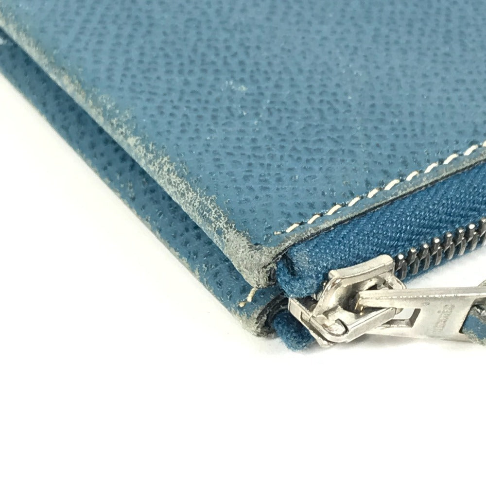 HERMES クラッチバッグ シップポーチ カバン メイクポーチ 化粧ポーチ フラット ポーチ エプソン ユニセックス ブルー