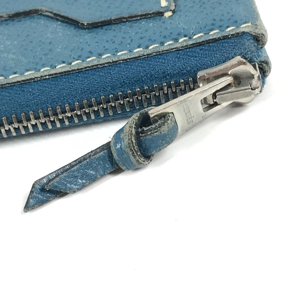 HERMES クラッチバッグ シップポーチ カバン メイクポーチ 化粧ポーチ フラット ポーチ エプソン ユニセックス ブルー