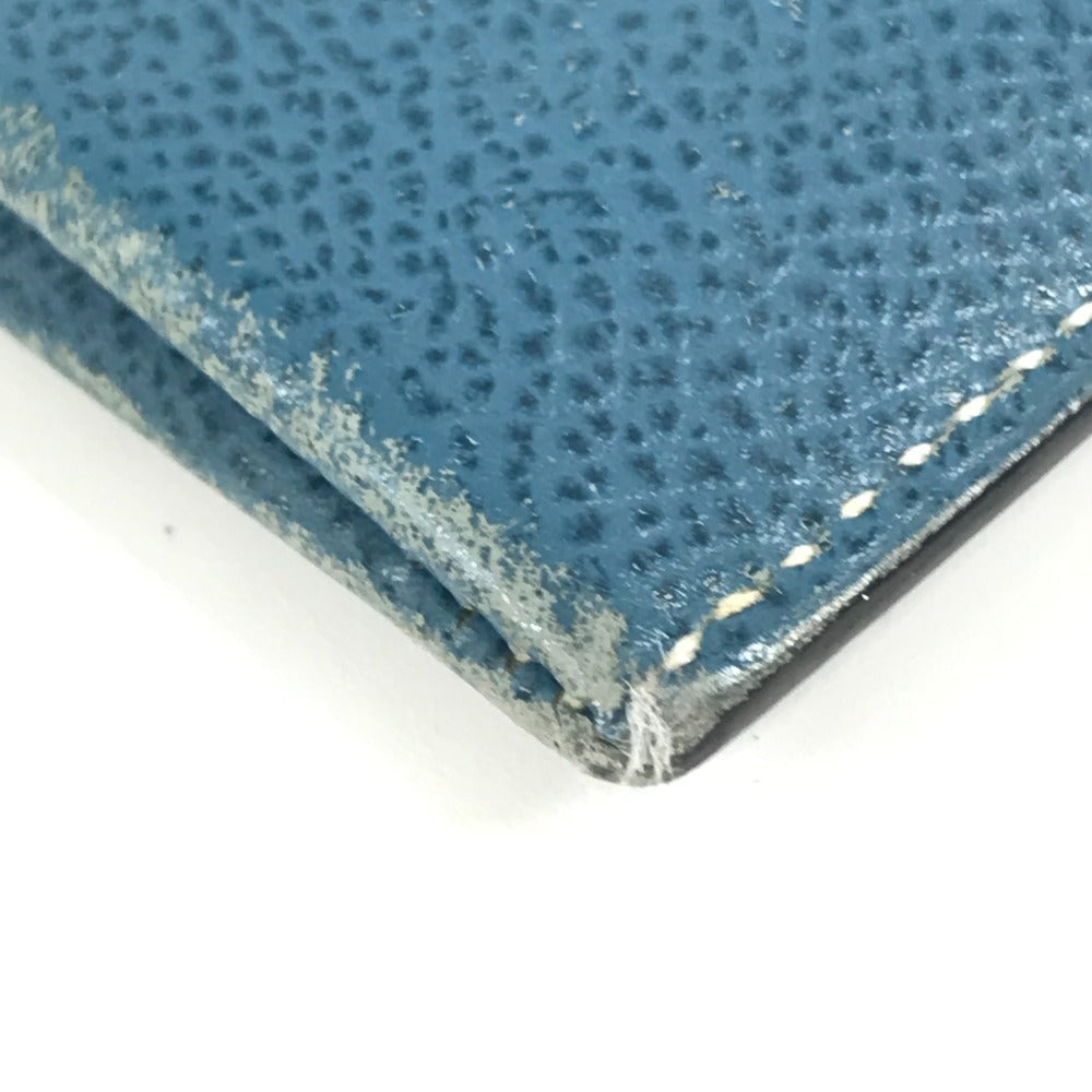 HERMES クラッチバッグ シップポーチ カバン メイクポーチ 化粧ポーチ フラット ポーチ エプソン ユニセックス ブルー