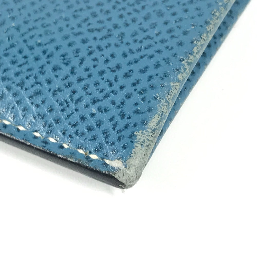 HERMES クラッチバッグ シップポーチ カバン メイクポーチ 化粧ポーチ フラット ポーチ エプソン ユニセックス ブルー