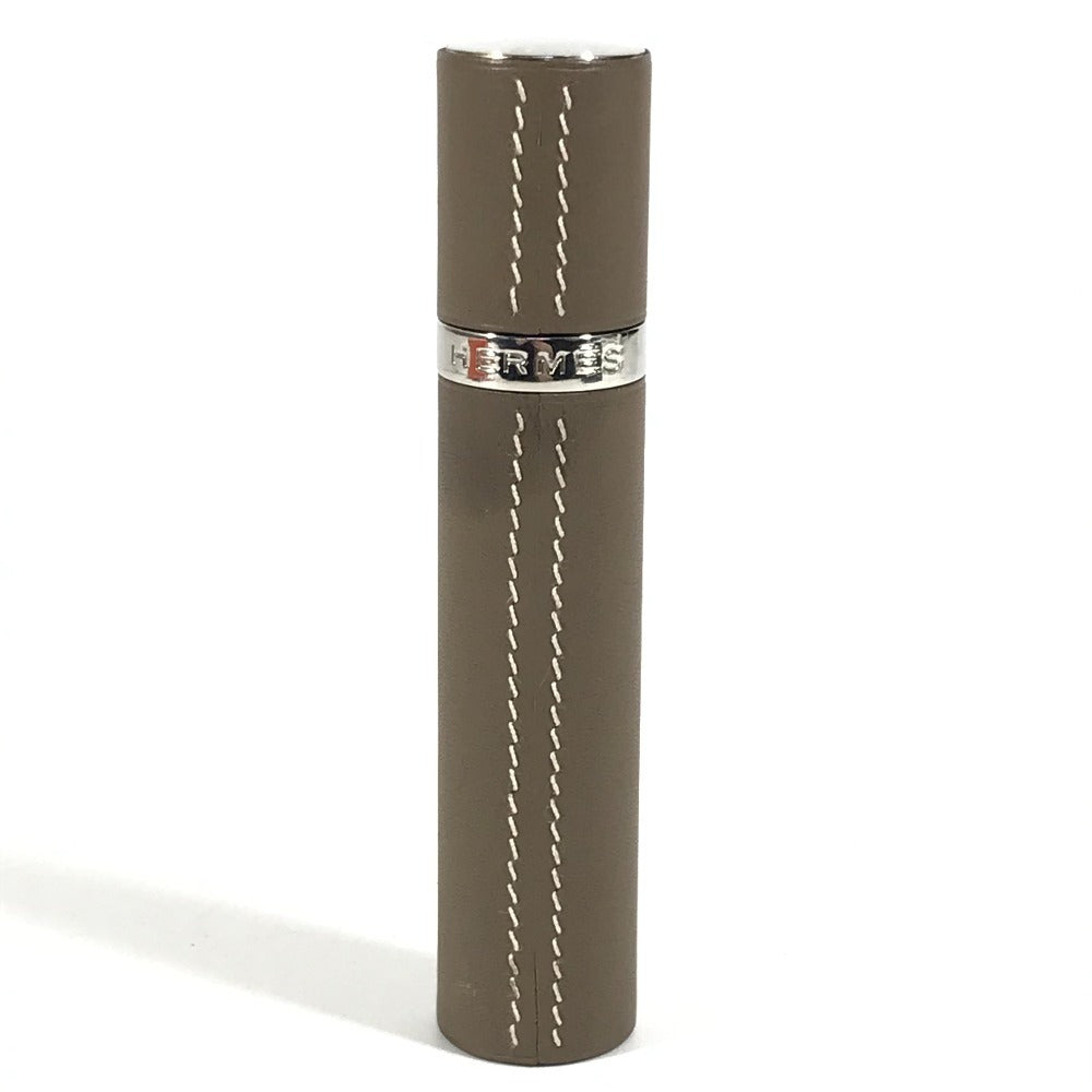 HERMES パフュームケース レフィラブル アトマイザー 香水ケース 香水入れ 小物入れ レザー ユニセックス エトゥープ グレー