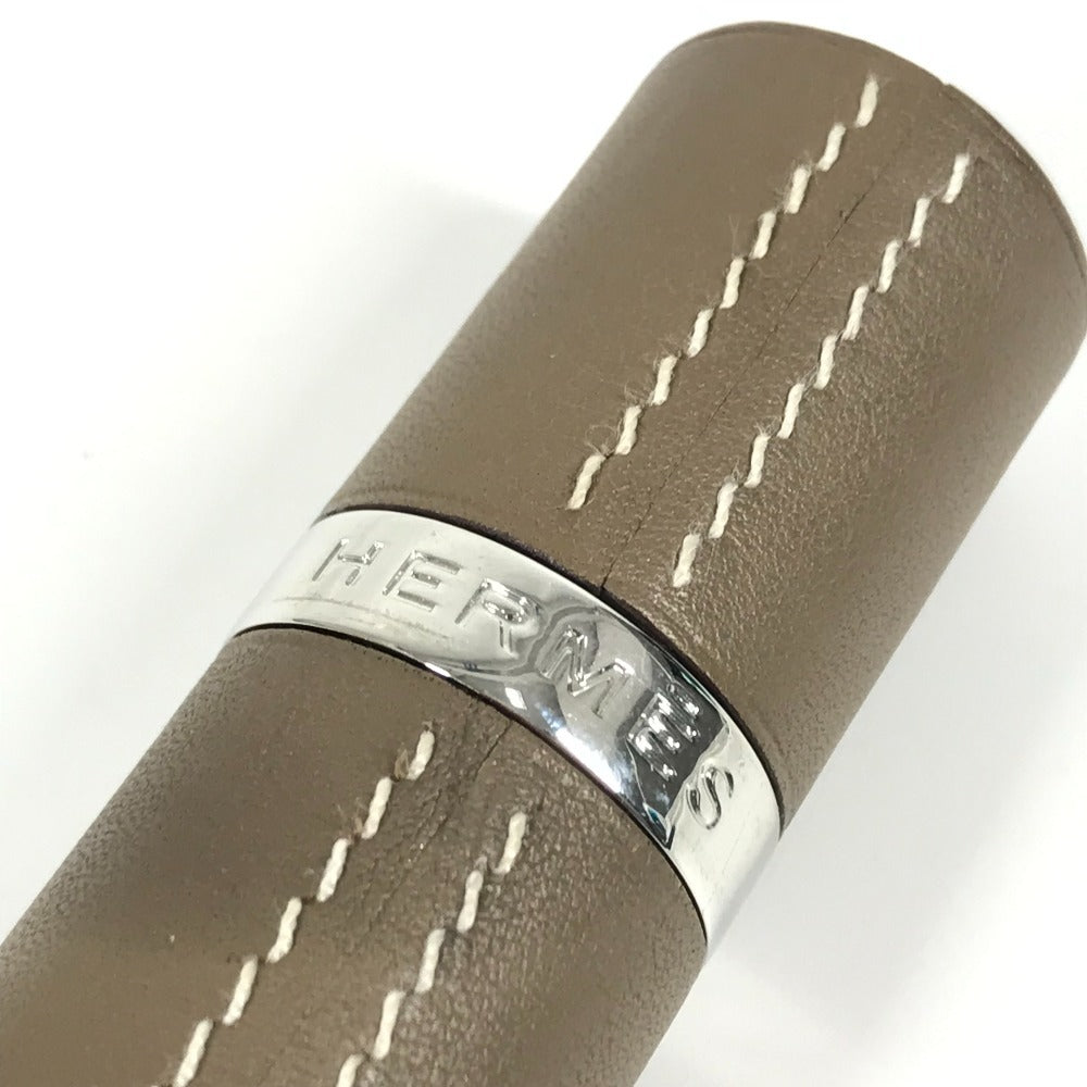 HERMES パフュームケース レフィラブル アトマイザー 香水ケース 香水入れ 小物入れ レザー ユニセックス エトゥープ グレー