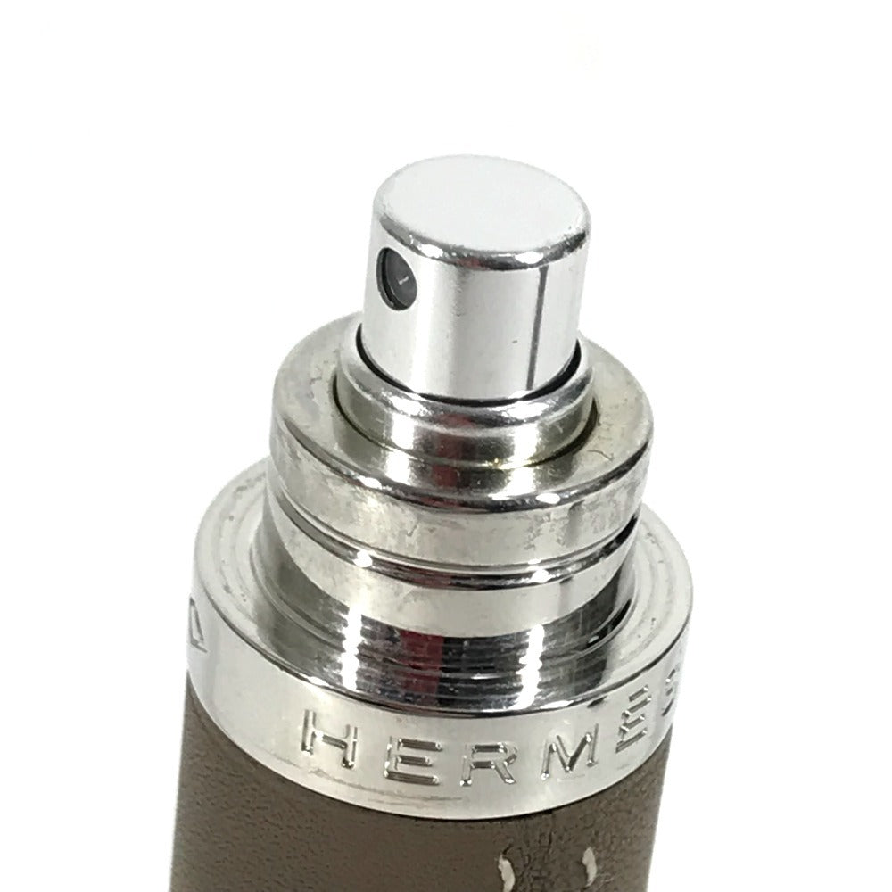 HERMES パフュームケース レフィラブル アトマイザー 香水ケース 香水入れ 小物入れ レザー ユニセックス エトゥープ グレー